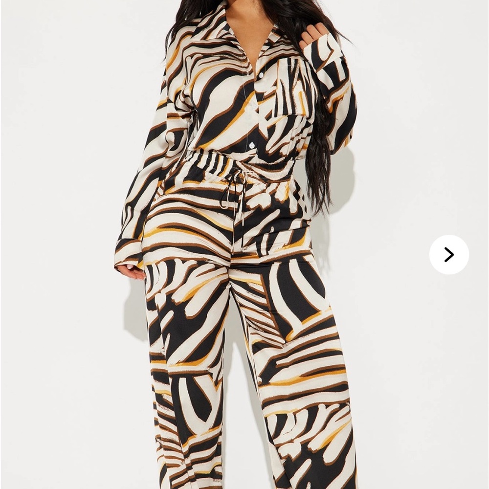 Stylish Satin Pants Set